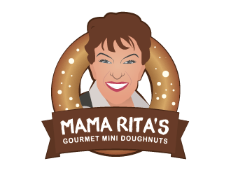 Mama Rita’s Gourmet Mini Doughnuts logo design by spiritz