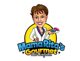Mama Rita’s Gourmet Mini Doughnuts logo design by DreamLogoDesign