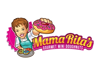 Mama Rita’s Gourmet Mini Doughnuts logo design by DreamLogoDesign