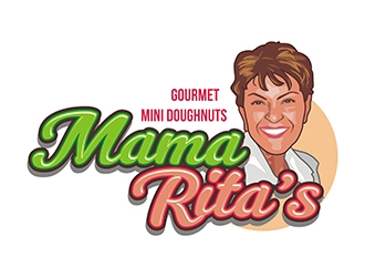 Mama Rita’s Gourmet Mini Doughnuts logo design by gitzart