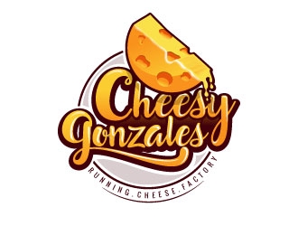 CHEESY GONZALES - running.cheese.factory logo design by sanworks