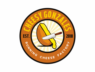 CHEESY GONZALES - running.cheese.factory logo design by jm77788