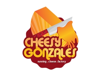 CHEESY GONZALES - running.cheese.factory logo design by ZQDesigns