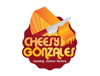 CHEESY GONZALES - running.cheese.factory logo design by ZQDesigns