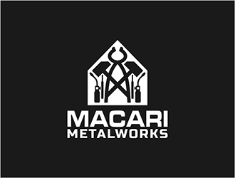 Macari Metalworks logo design by hole