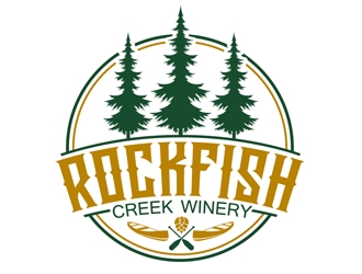 Rockfish Creek Winery logo design by DreamLogoDesign