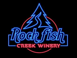 Rockfish Creek Winery logo design by DreamLogoDesign