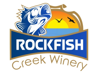 Rockfish Creek Winery logo design by fawadyk