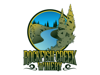 Rockfish Creek Winery logo design by Kruger