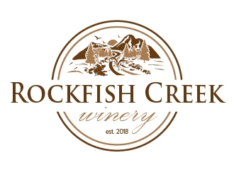 Rockfish Creek Winery logo design by litera