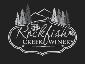 Rockfish Creek Winery logo design by logoguy