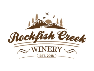 Rockfish Creek Winery logo design by litera