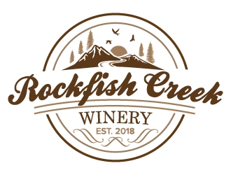 Rockfish Creek Winery logo design by litera