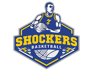 Shockers Basketball logo design by Optimus