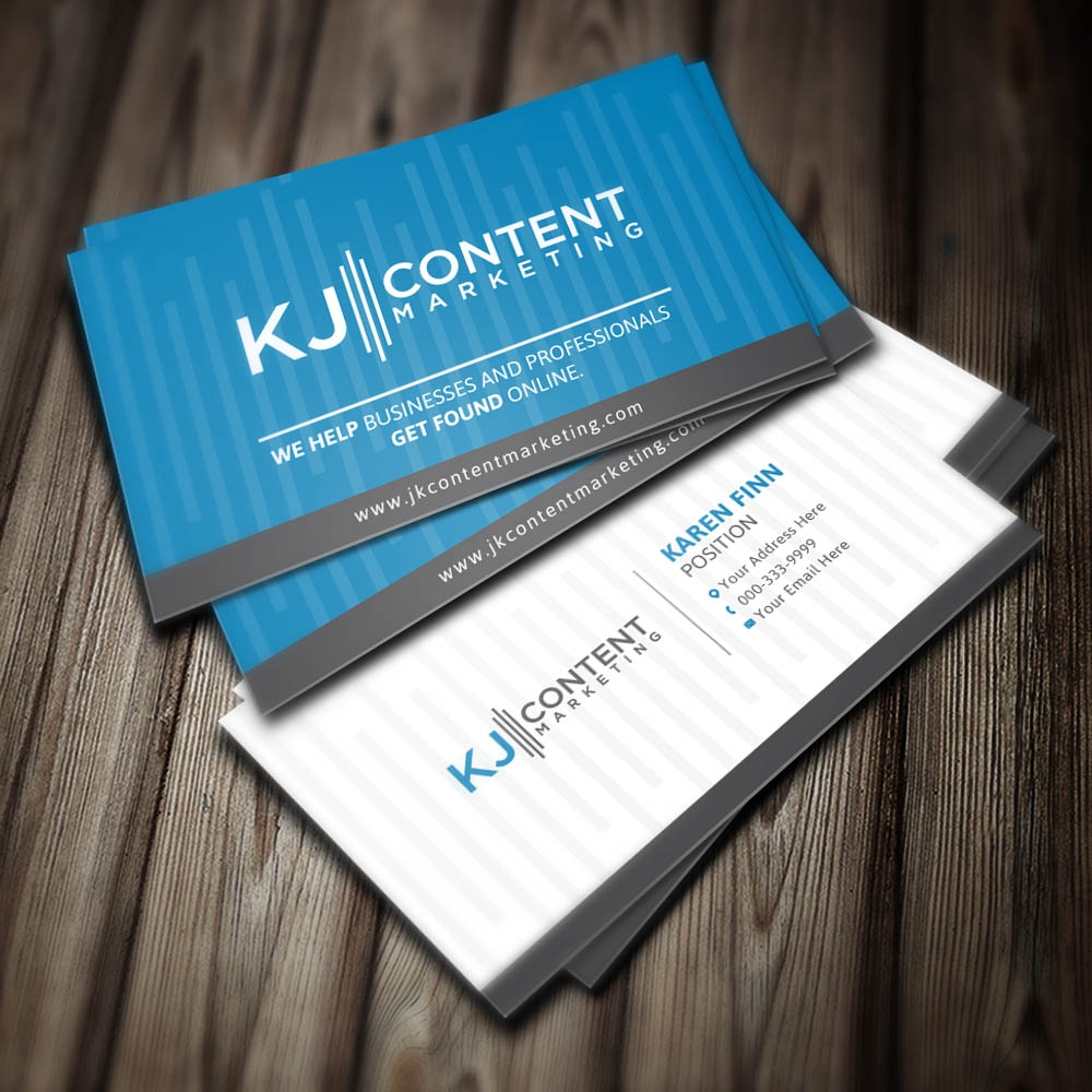 KJ Content Marketing logo design by scriotx