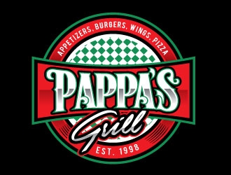 Pappa’s Grill logo design by REDCROW