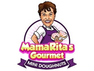 Mama Rita’s Gourmet Mini Doughnuts logo design by Aelius