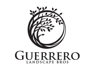 Guerrero Landscape Bros logo design by nikkl
