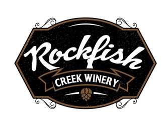 Rockfish Creek Winery logo design by DreamLogoDesign