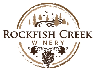 Rockfish Creek Winery logo design by litera