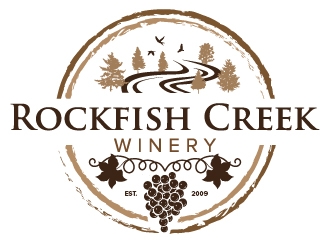 Rockfish Creek Winery logo design by litera