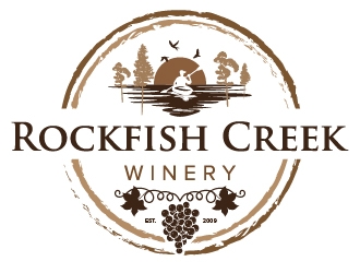 Rockfish Creek Winery logo design by litera