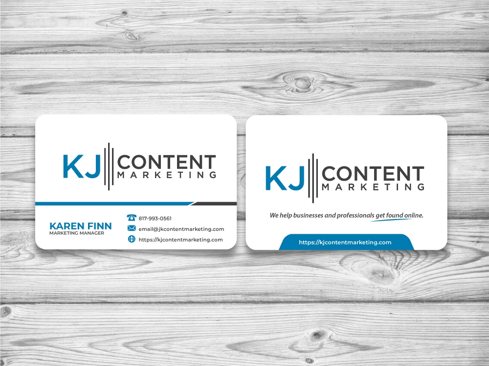KJ Content Marketing logo design by jaize