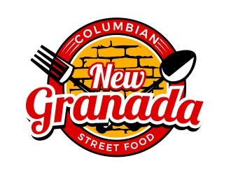 NEW GRANADA (Colombian Street Food) logo design by MarkindDesign