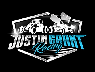 Justin Grant Racing logo design by DreamLogoDesign