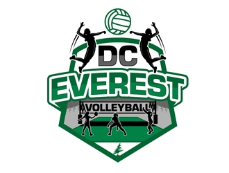DC Everest Volleyball logo design by DreamLogoDesign