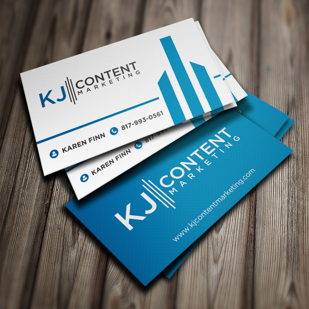 KJ Content Marketing logo design by Kindo