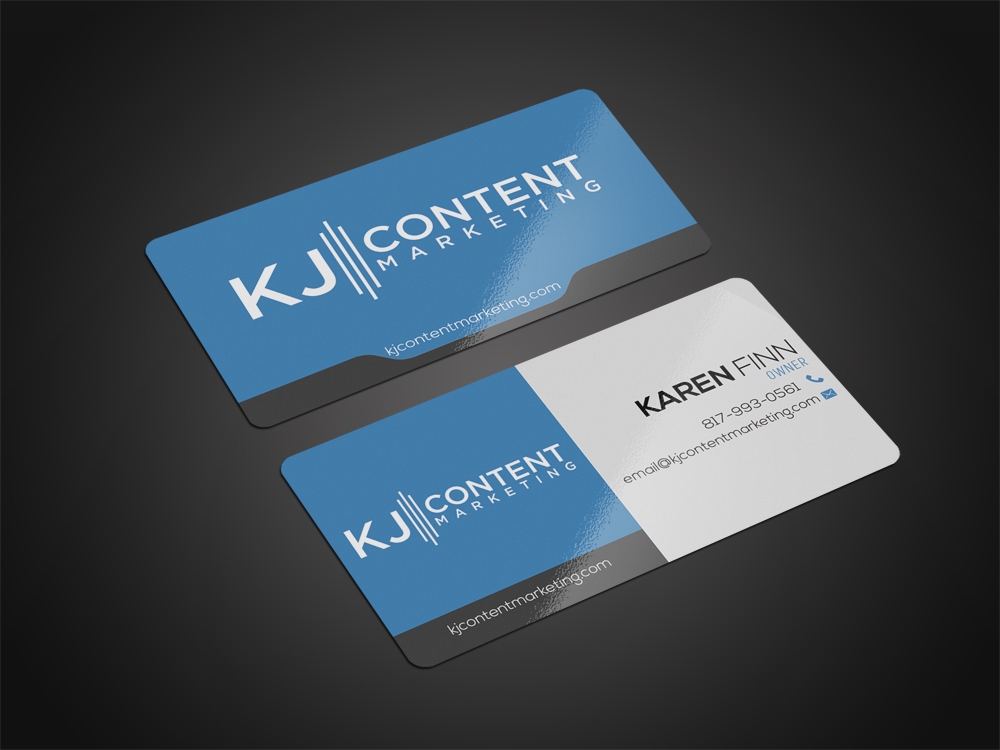 KJ Content Marketing logo design by aamir