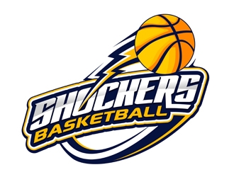 Shockers Basketball logo design by veron