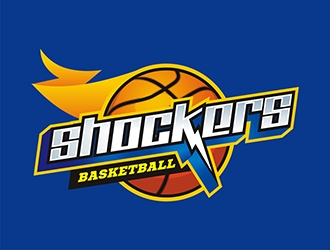 Shockers Basketball logo design by gitzart