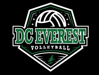 DC Everest Volleyball logo design by logoguy