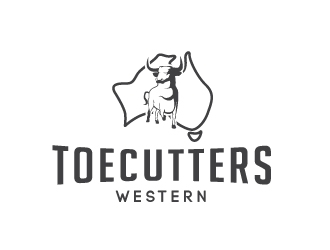 ToeCutters Western logo design by litera