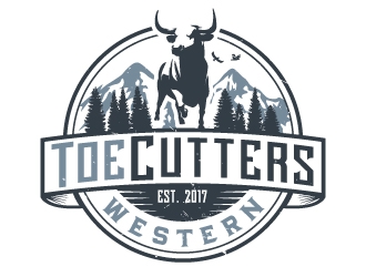 ToeCutters Western logo design by akilis13