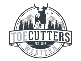 ToeCutters Western logo design by akilis13