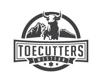 ToeCutters Western logo design by litera