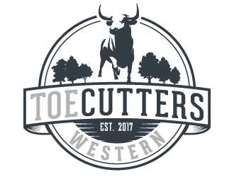 ToeCutters Western logo design by akilis13