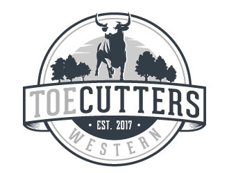 ToeCutters Western logo design by akilis13