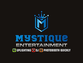 Mystique Entertainment logo design by gitzart