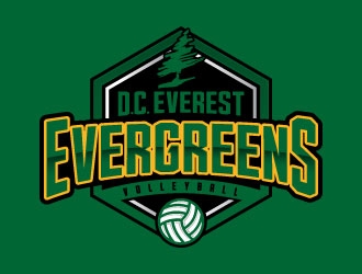 DC Everest Volleyball logo design by daywalker