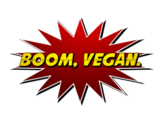 Boom, Vegan. logo design by BlessedArt