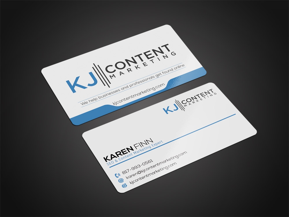 KJ Content Marketing logo design by aamir