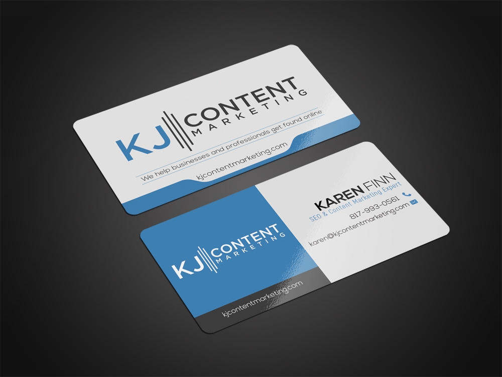 KJ Content Marketing logo design by aamir