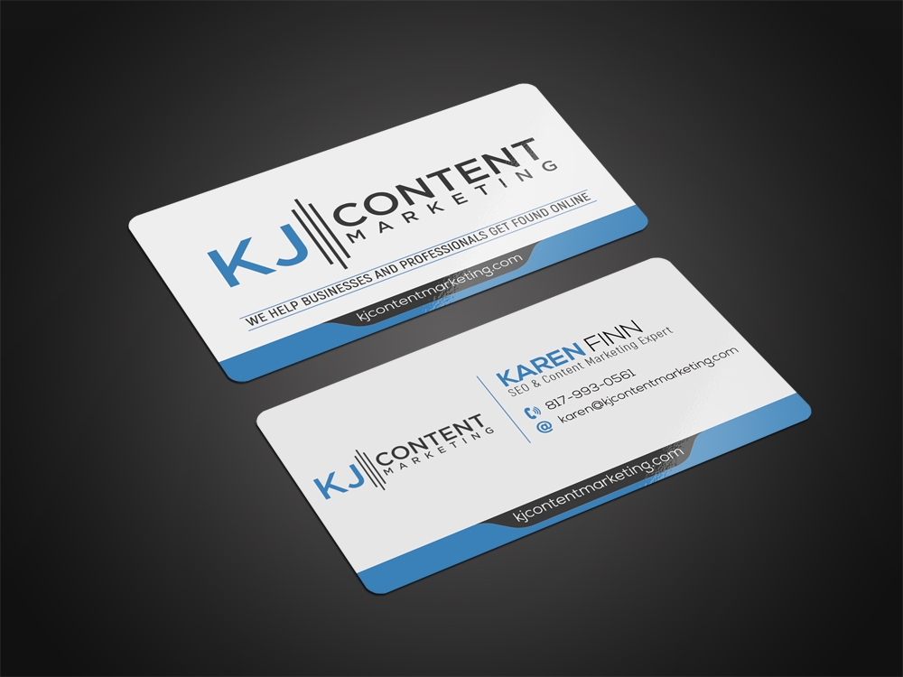 KJ Content Marketing logo design by aamir