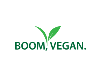 Boom, Vegan. logo design by Inlogoz