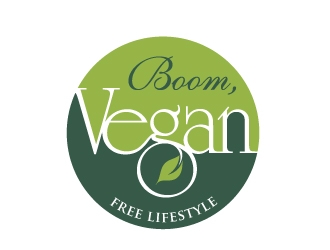 Boom, Vegan. logo design by alxmihalcea