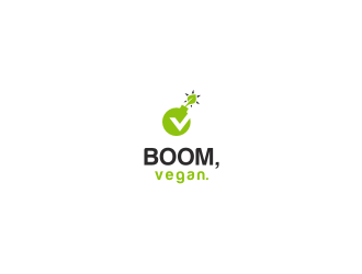 Boom, Vegan. logo design by Asani Chie